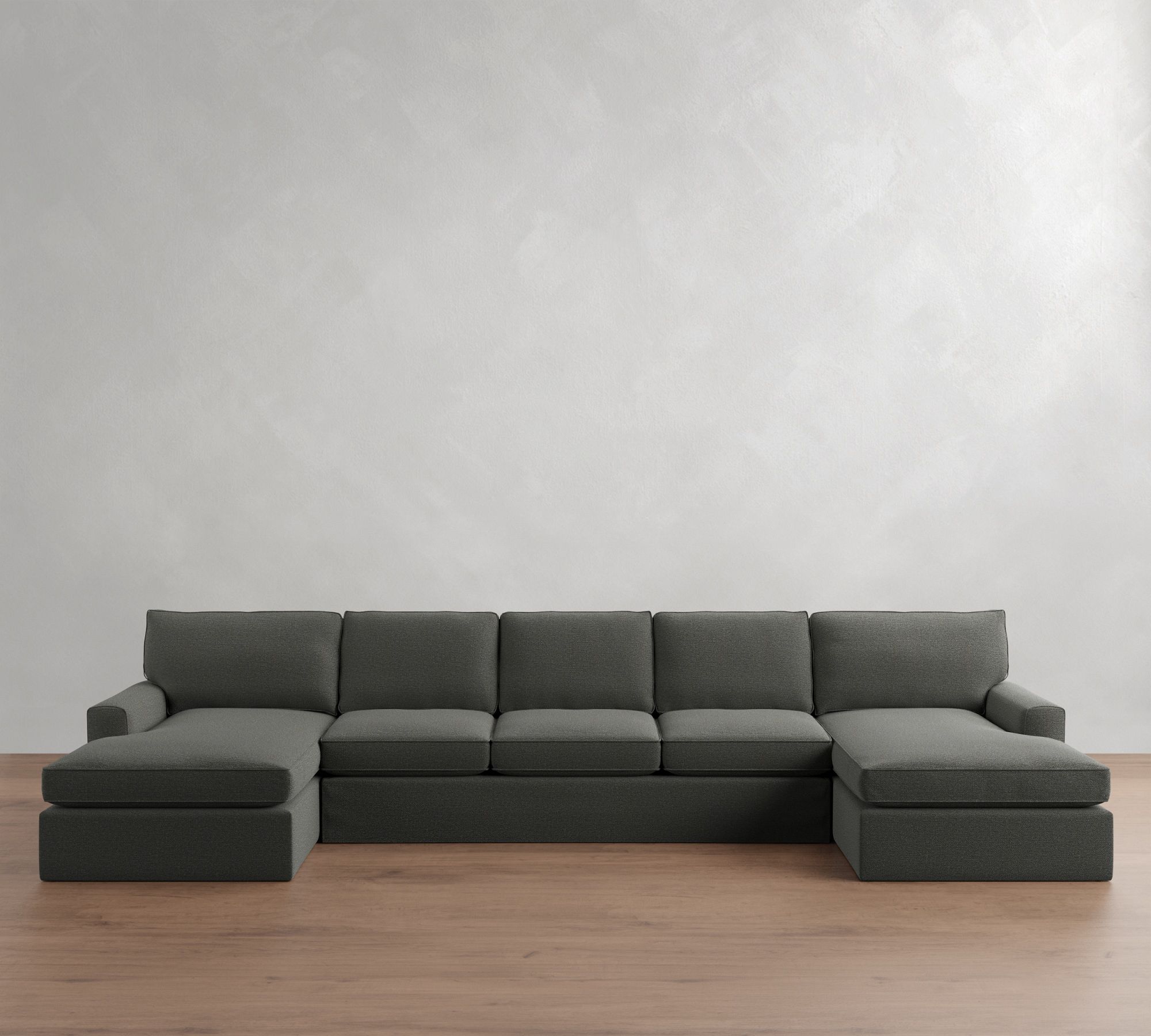 Pearce Square Arm Slipcovered Double Chaise Sectional (124"&ndash;175") - thumbnail 10