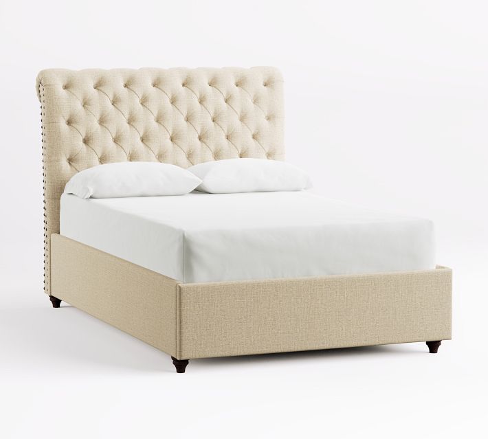 Chesterfield Tufted Upholstered Bed | Pottery Barn
