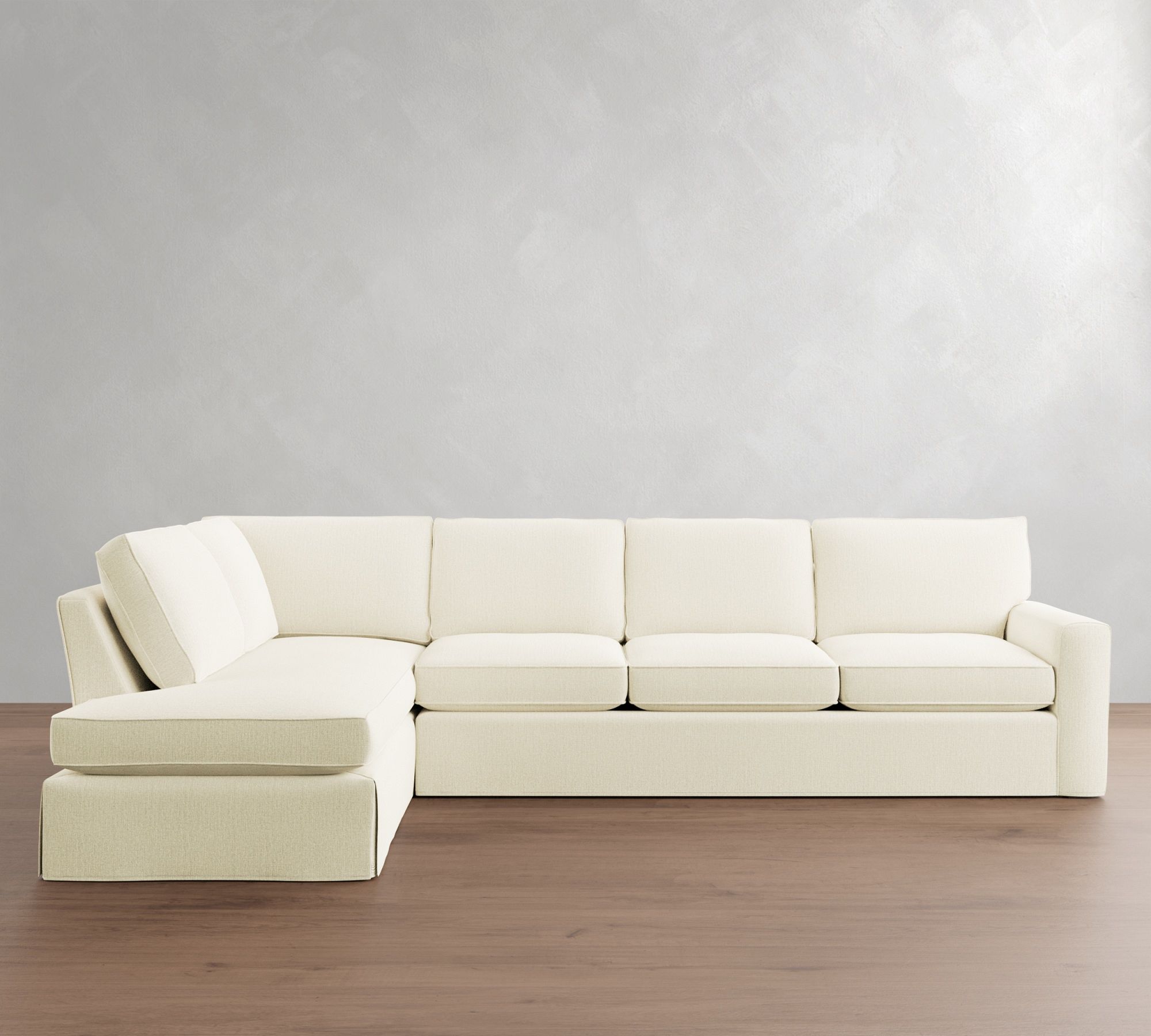 Pearce Square Arm Slipcovered Return Bumper Sectional (110"&ndash;140") - thumbnail 2
