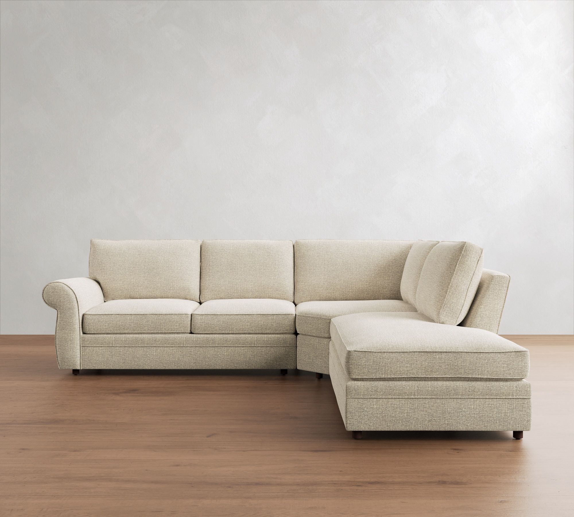 Pearce Roll Arm 3-Piece Bumper Sectional (122") - thumbnail 3