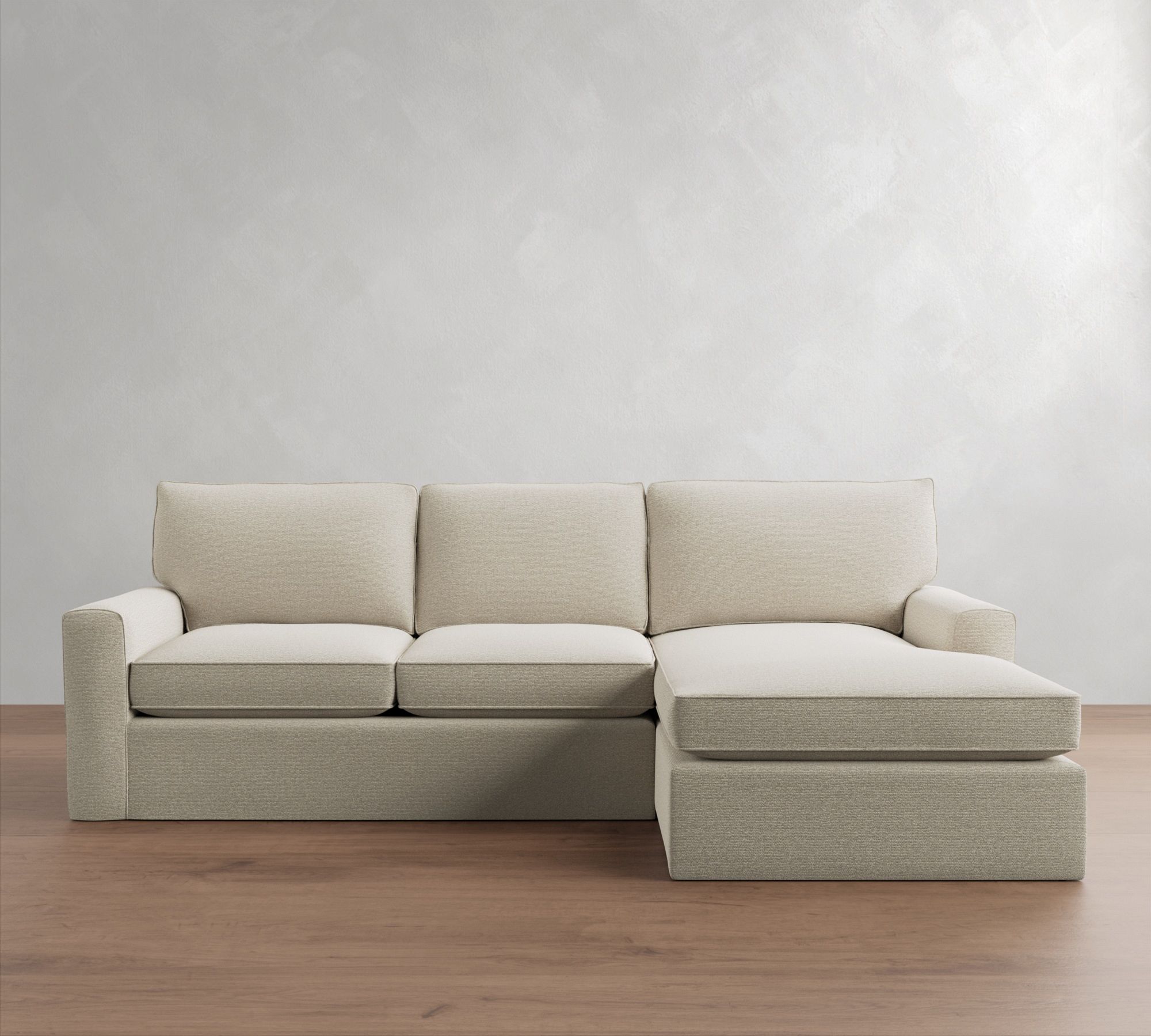 Pearce Square Arm Slipcovered Chaise Sectional (101"&ndash;141") - thumbnail 8