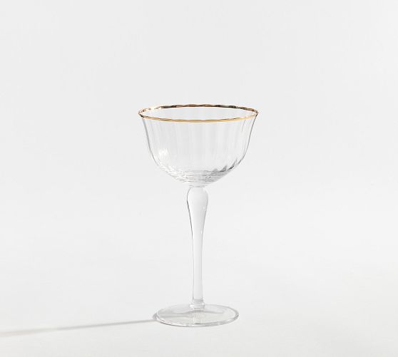 Monique Lhuillier Tatum Coupe Glasses - Set of 2 by Pottery Barn