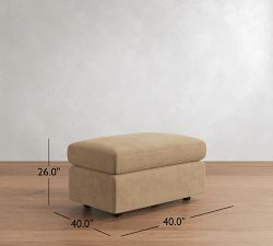 Sierra Leather Ottoman (36")