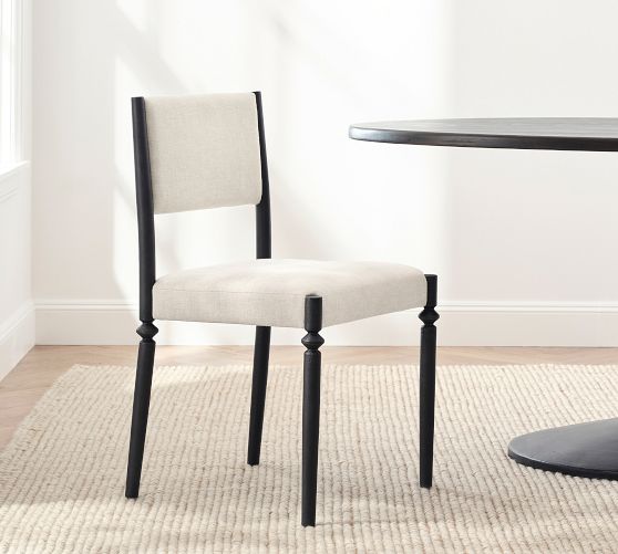 Estelle Upholstered Metal Dining Chair by Pottery Barn