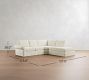 Pearce Roll Arm Deep Seat Slipcovered 3-Piece Bumper Sectional (127")