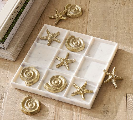 Shell Marble Tic Tac Toe