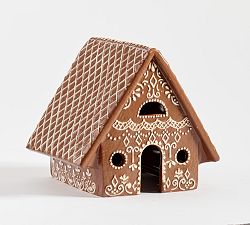 Open Box: Handcrafted Gingerbread Village House, Medium (7.5"H) - Brown