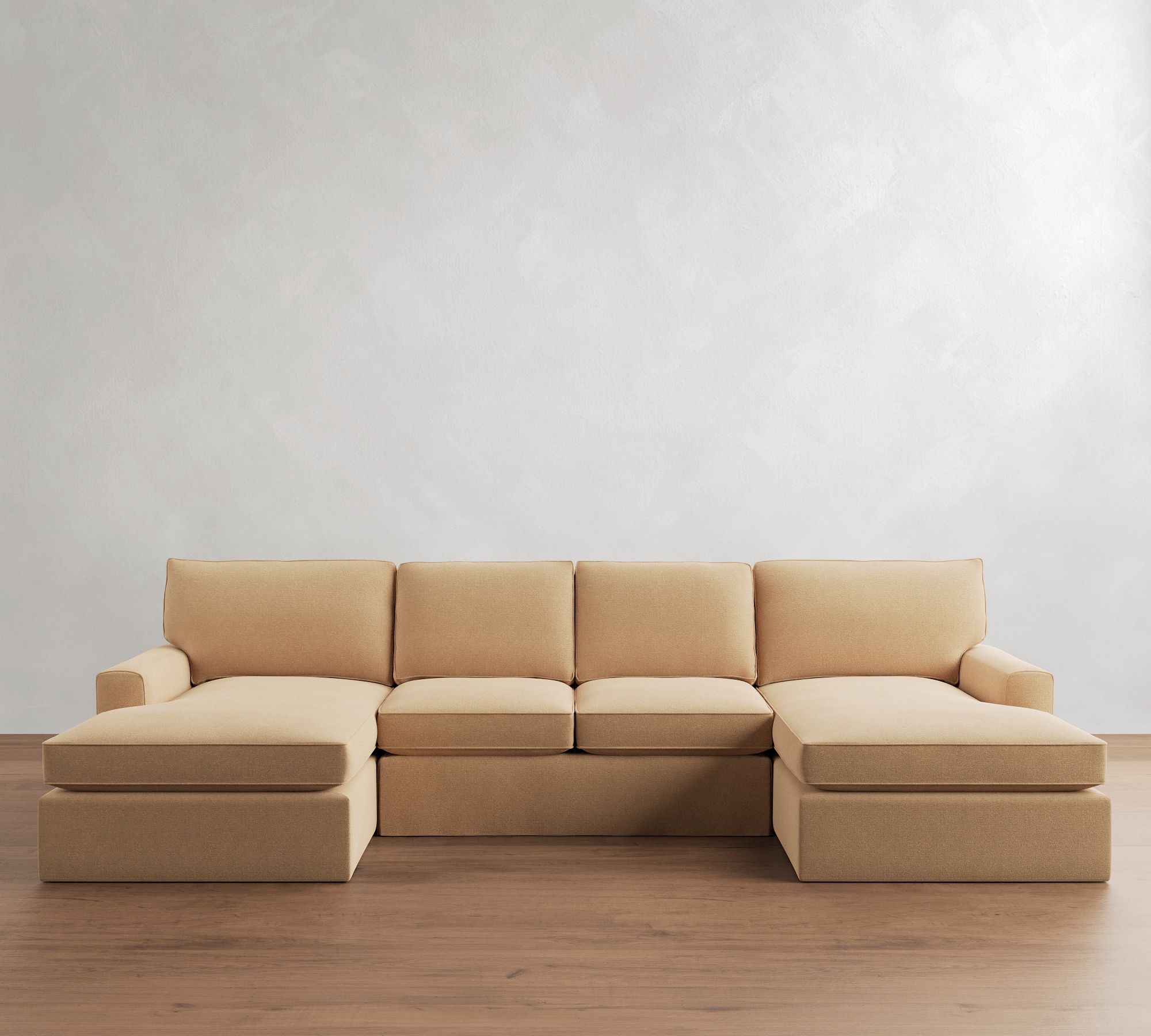 Pearce Square Arm Slipcovered Double Chaise Sectional (124"&ndash;175") - thumbnail 2