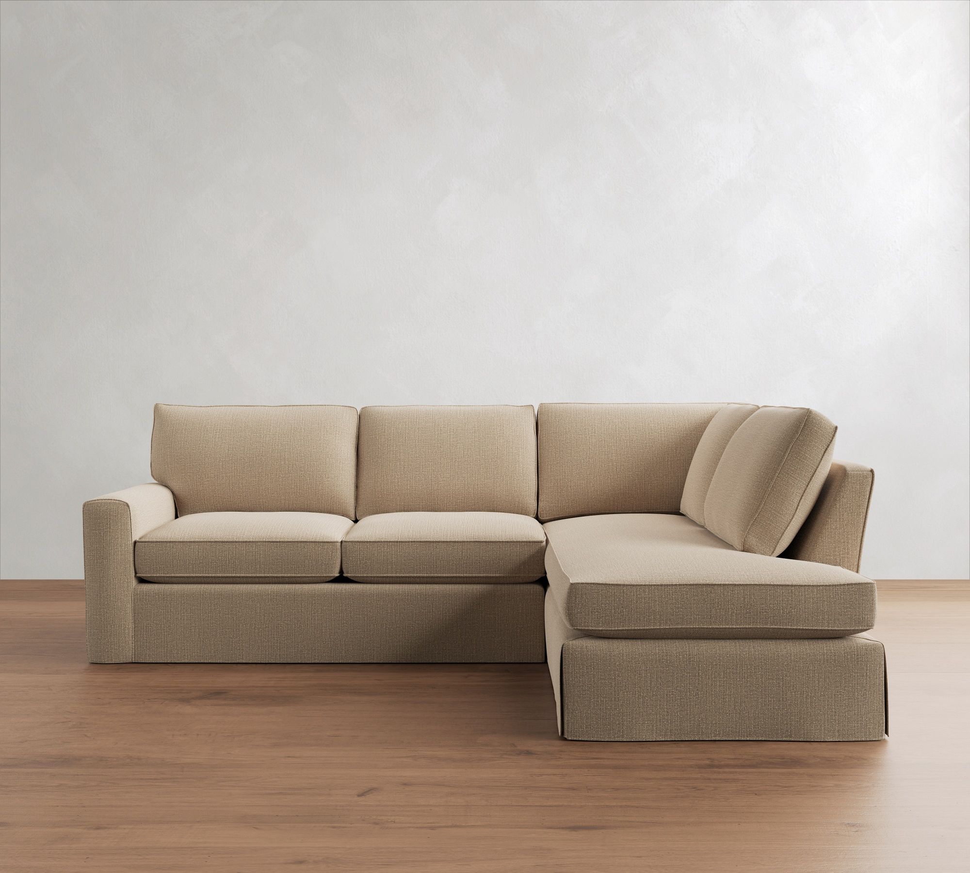 Pearce Square Arm Slipcovered Return Bumper Sectional (110"&ndash;140") - thumbnail 10
