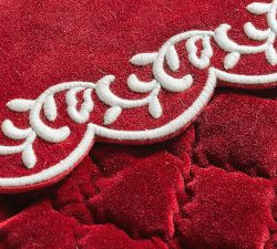 Heirloom Embroidered Velvet Stocking