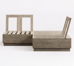 Indio Eucalyptus Modern Platform 3-Piece Modular Outdoor Sectional (91")