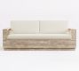 Indio Eucalyptus Modern Platform Outdoor Sofa (77")