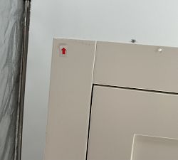 Open Box: Ranulf Overhead Bath Cabinet - White, Chrome