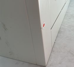 Open Box: Ranulf Overhead Bath Cabinet - White, Chrome