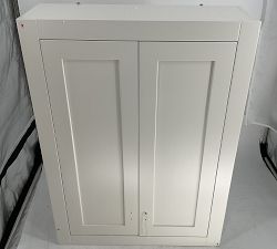 Open Box: Ranulf Overhead Bath Cabinet - White, Chrome
