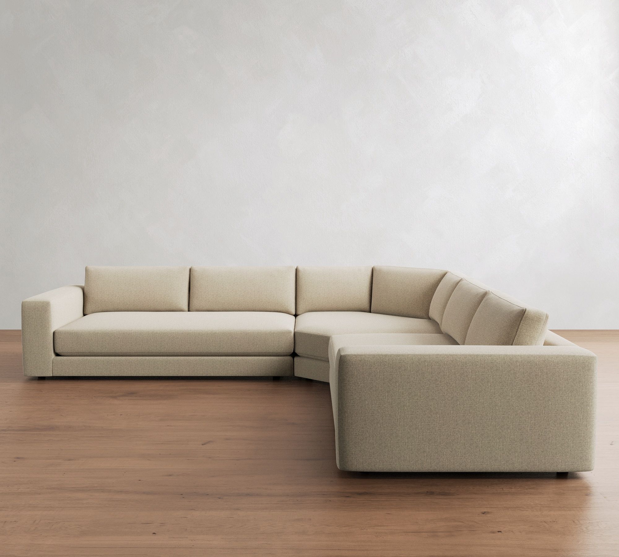 Carmel Lounge 3-Piece L-Shaped Wedge Sectional (127"–134")