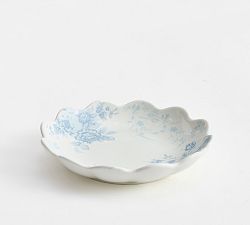 Open Box: LoveShackFancy Rose Ceramic Catchall (5"Dia) - Blue