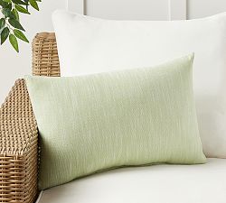 Open Box: Performance Slub Outdoor Pillow, 16" x 24" - Meadow