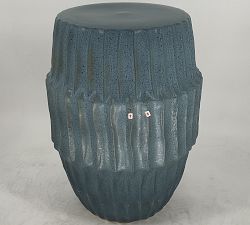 Open Box: Parcel Ceramic Round Outdoor Side Table (15.5"Dia) - Blue