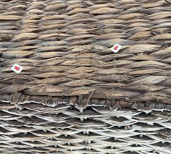 Open Box: Seagrass Handcrafted Divided Hamper - Rattan Gray Wash
