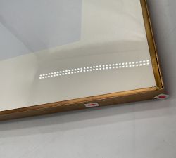 Open Box: Stowe Modern Metal Frame (24"W x 30"L, 18"W x 24"L Opening) - Cream Mat, Brass Frame