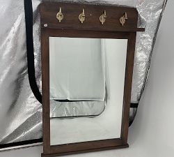 Open Box: Summerville Mirror With Hooks (36"W x 22"H) - Tuscan Brown