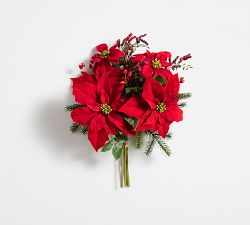 Faux Poinsettia &amp; Berry Bundle