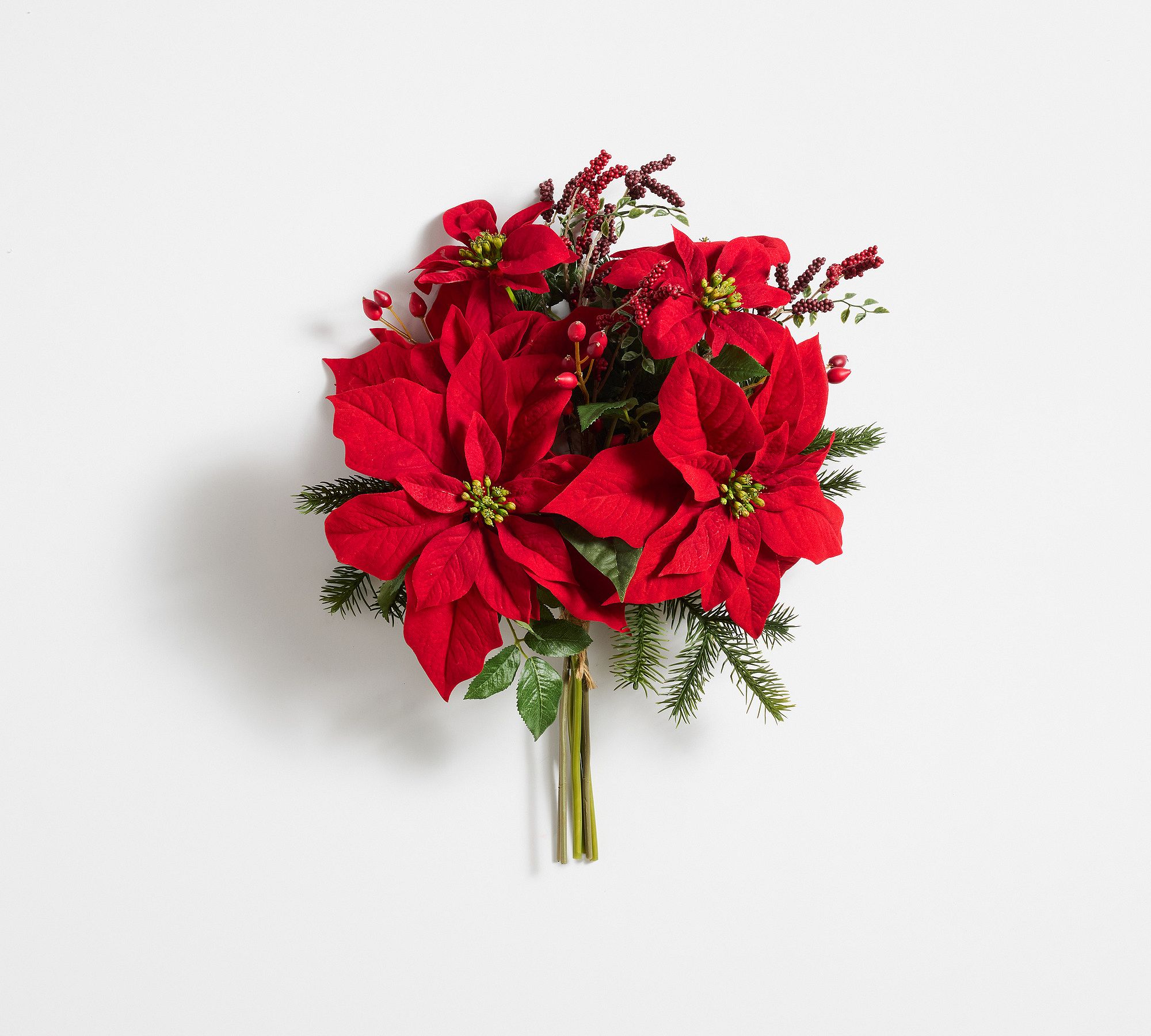 Faux Poinsettia & Berry Bundle