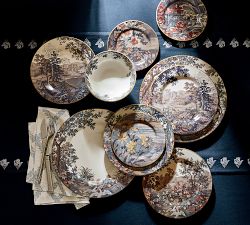 Kravet Folly Scenic Stoneware Cereal Bowls - Set of 4