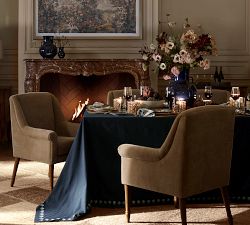 Kravet Floral Embroidered Tablecloth