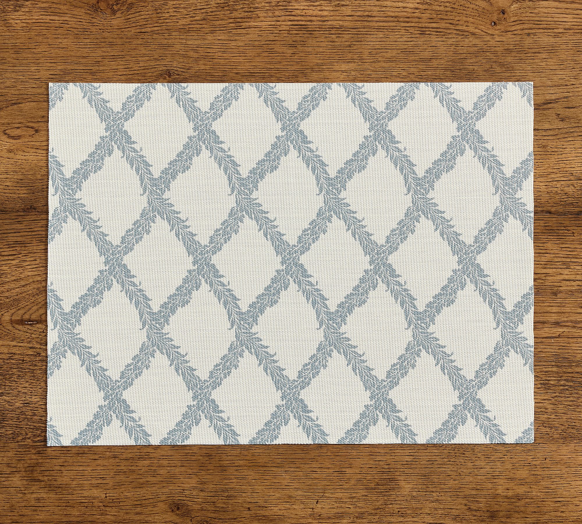 Chilewich Kravet Woodland Scroll Vinyl Placemats - Set of 4
