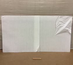 Open Box: Acrylic Floating Double Panel Wall Frame (36" x 36") - Brass