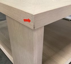 Open Box: Blair Herringbone Square Coffee Table (36") - Shoreline