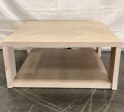 Open Box: Blair Herringbone Square Coffee Table (36") - Shoreline