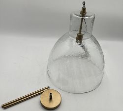 Open Box: Bridget Recycled Glass Pendant, Large (17") - Tumbled Brass