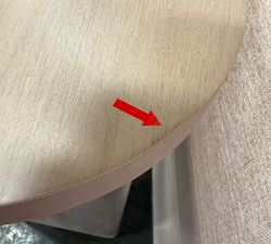 Open Box: Cayman Round Console Table (48") - Biscotti