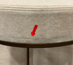 Open Box: Cutler Upholstered Counter Stool (26.5") - Velvet Beige, Brass Base