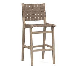 Open Box: Fenton Leather Bar Stool (30") - Legacy Taupe, Seadrift