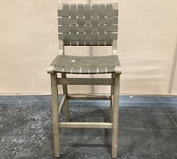 Open Box: Fenton Leather Bar Stool (30") - Legacy Taupe, Seadrift