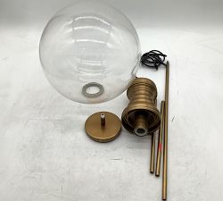 Open Box: Meyer Glass Globe Pendant (14") - Vintage Brass