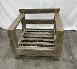 Open Box: Rockport Outdoor Swivel Lounge Chair Frame - Faux Wood Gray