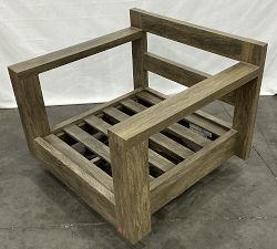 Open Box: Rockport Outdoor Swivel Lounge Chair Frame - Faux Wood Gray