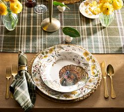 Bedford Harvest Turkey Stoneware Salad Plates - Set of 4