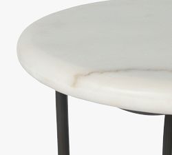 Ravelle Marble Outdoor Side Table (19")