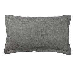 Open Box: European Flax Linen Waffle Sham, King, Set of 3 -  Ebony