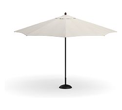 Open Box: 9' Round Premium Outdoor Umbrella - High Performance Canvas Natural, Rustproof Black Frame