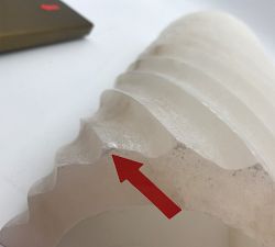 Open Box: Amalia Alabaster Fluted Sconce (15") - Tumbled Brass