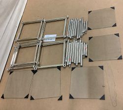 Open Box: Everson Tall Metal Storage Shelf (59"H) - Polished Nickel