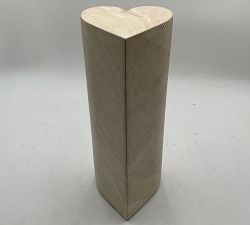 Open Box: Heart Travertine Accent Table (8") - Light Travertine