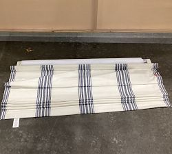 Open Box: Riviera Striped Roman Blackout Shade (44"W x 64"L) - Navy